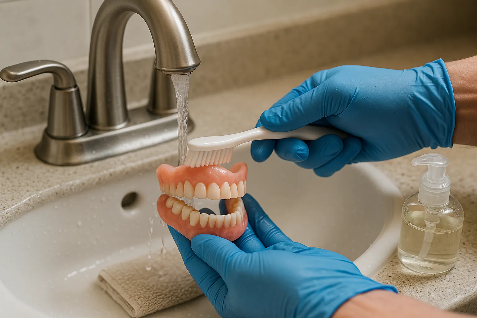 cómo limpiar dentadura postiza correctamente